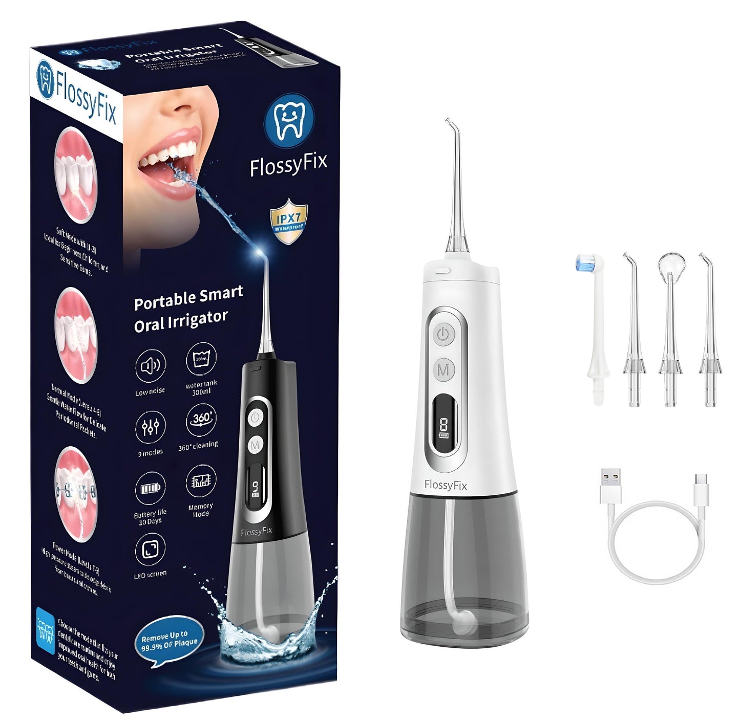 FlossyFix Oral Irrigator Water Flosser